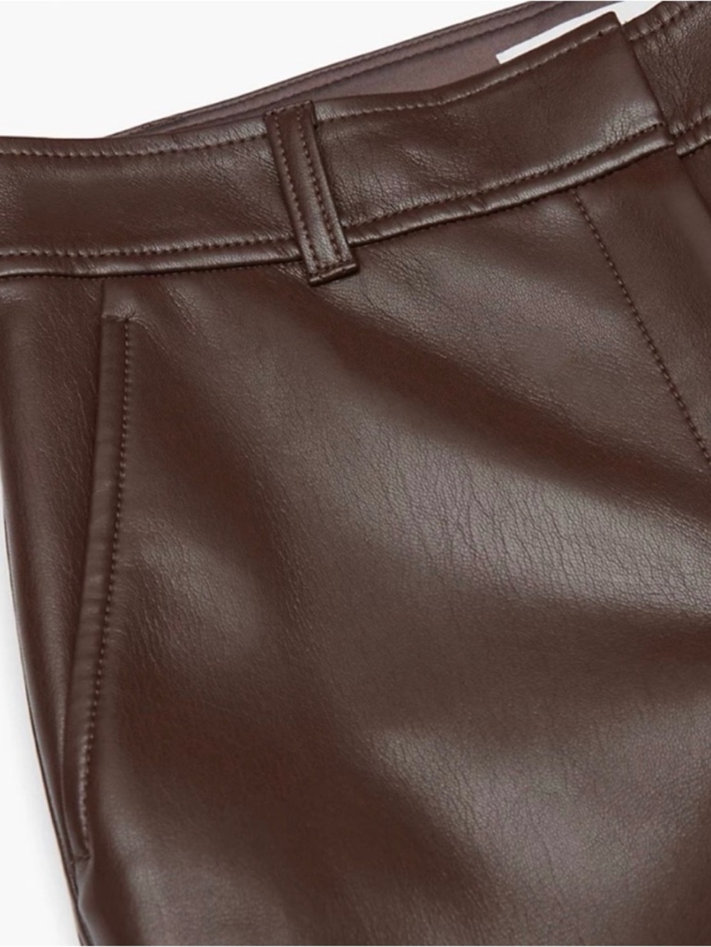 Aritzia Babaton Command vegan leather pants in coffee bean - Picture 4 of 12